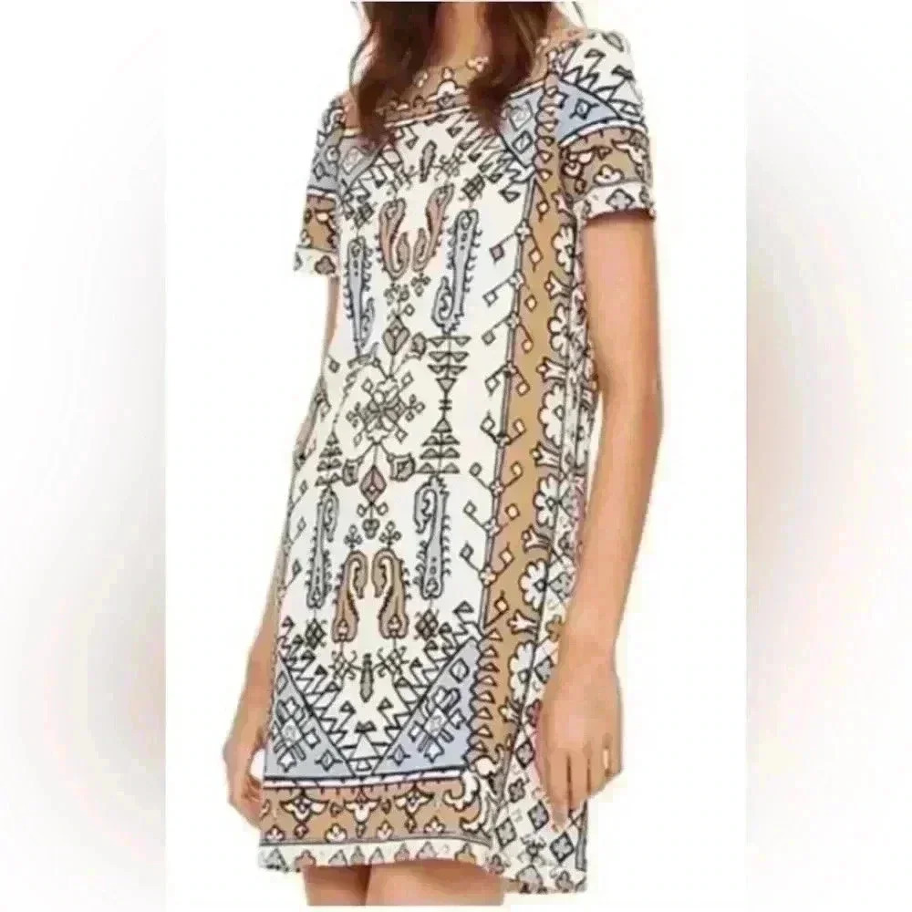 Tory Burch Botanical Floral Dress Size Small 100% Pima Cotton .Size Small